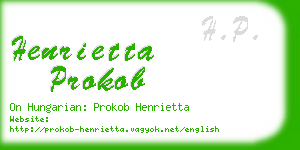 henrietta prokob business card